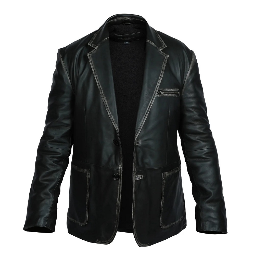 leather blazer