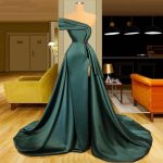 satin ball gown