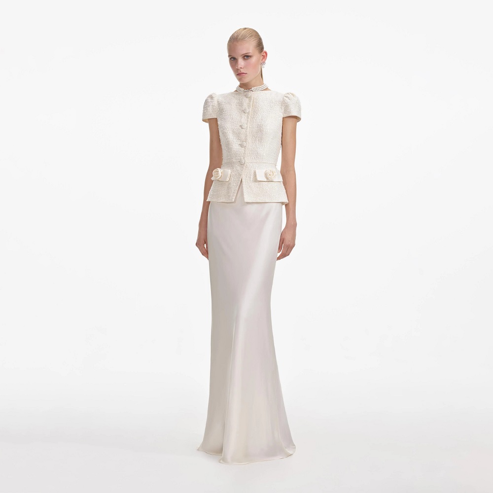 cream formal dress