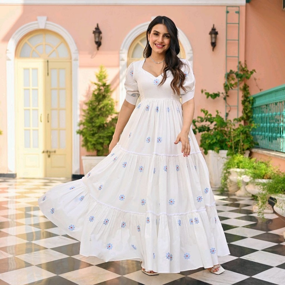 white gown dress
