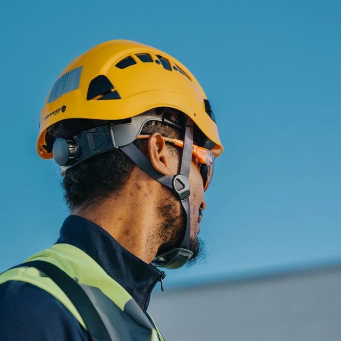hard hats should be made of fiberglass or