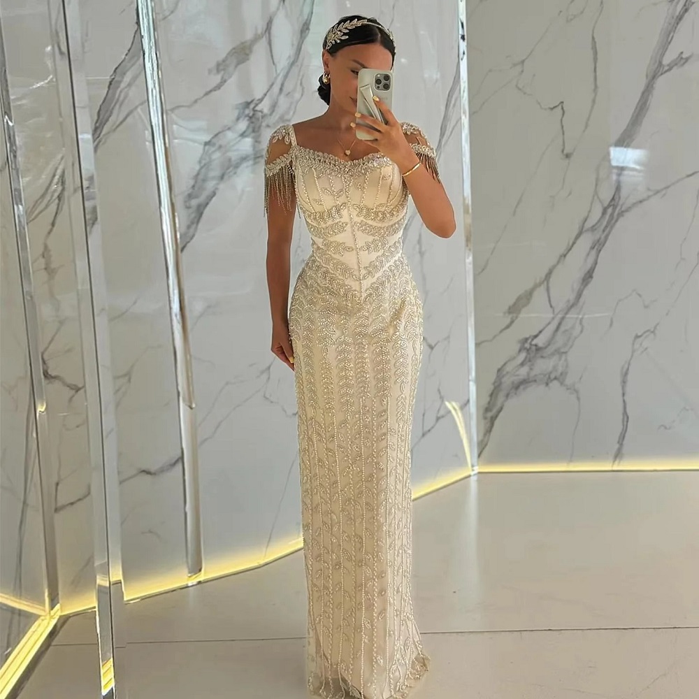 cream formal dress