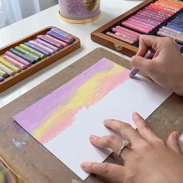 cute oil pastel drawing easy