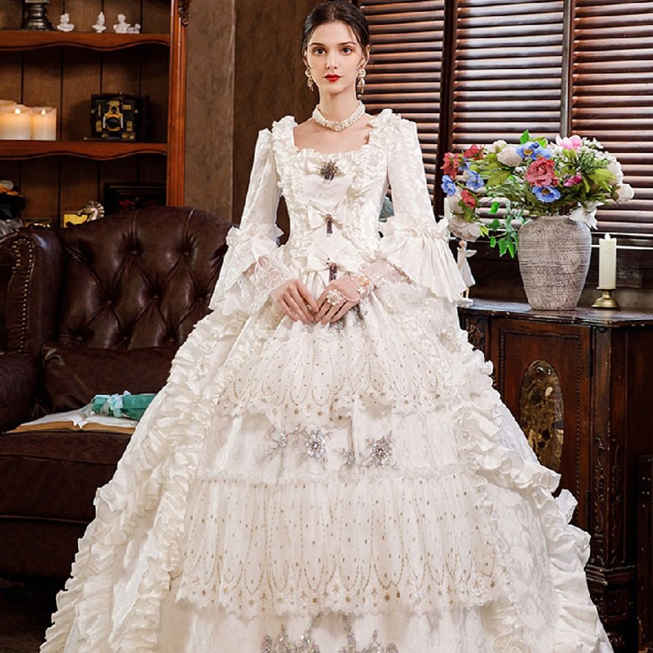 white gown dress