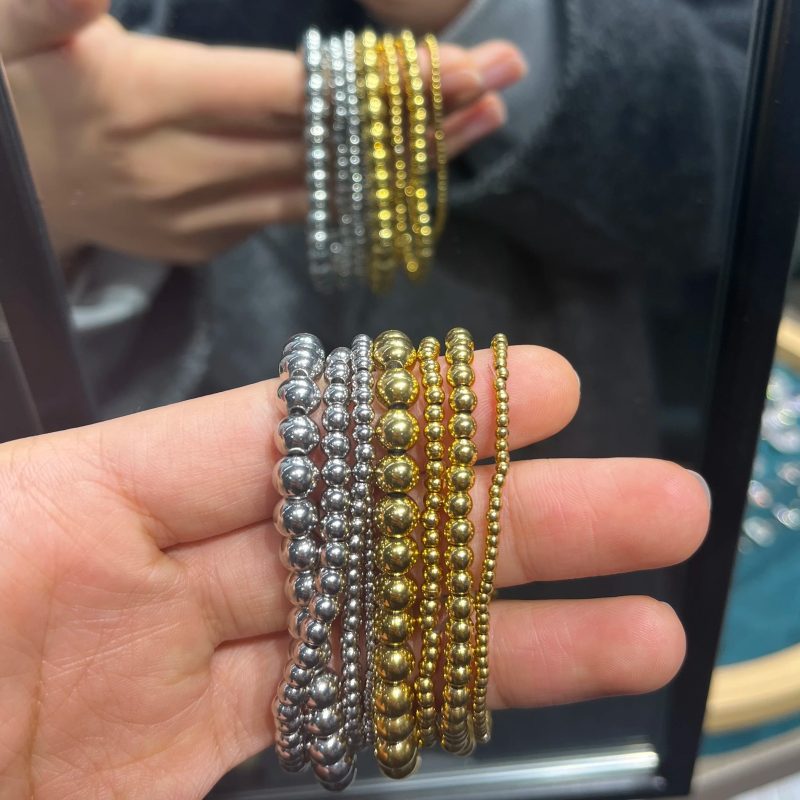 gold ball bracelets