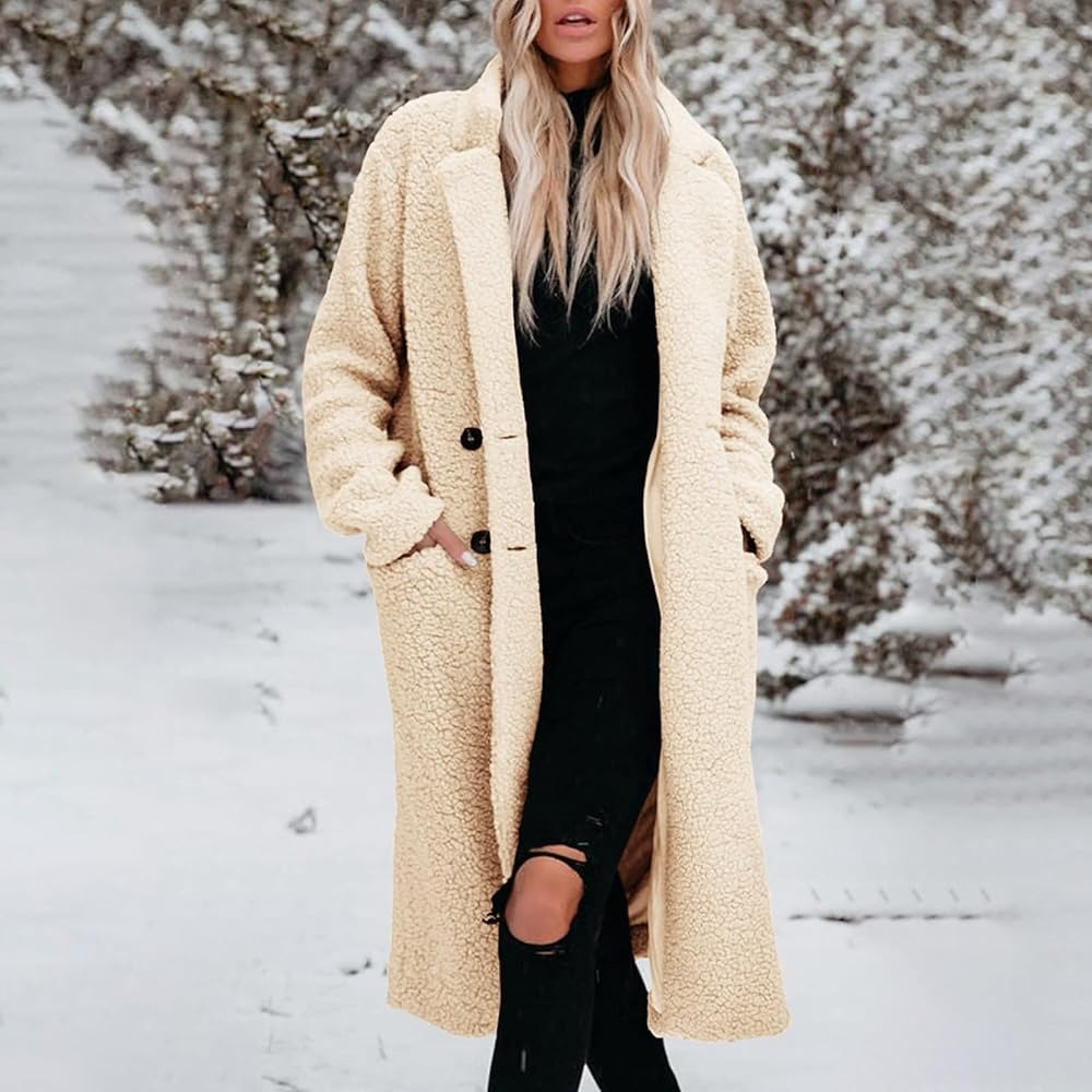 long fleece coat