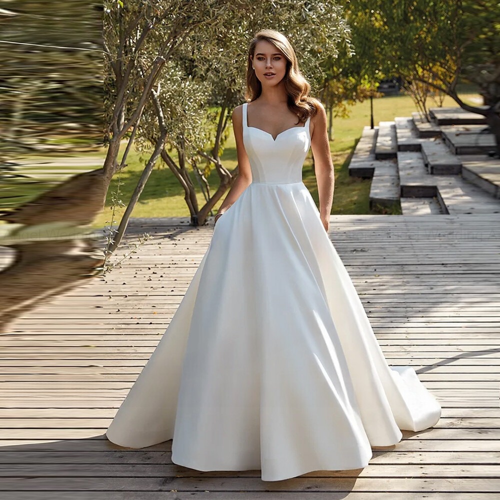 white wedding gown