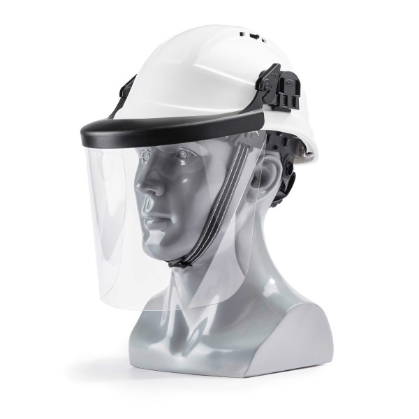 hard hat with face shield