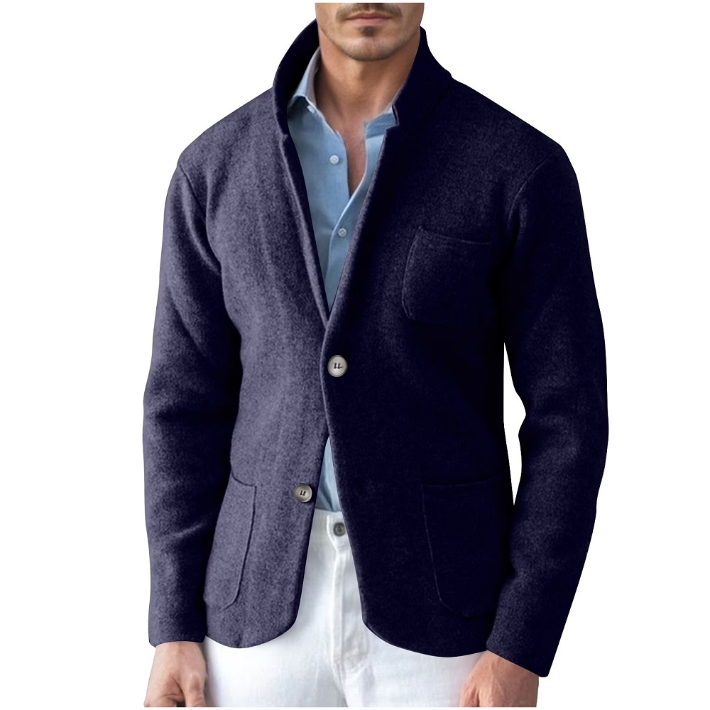 navy sweater blazer