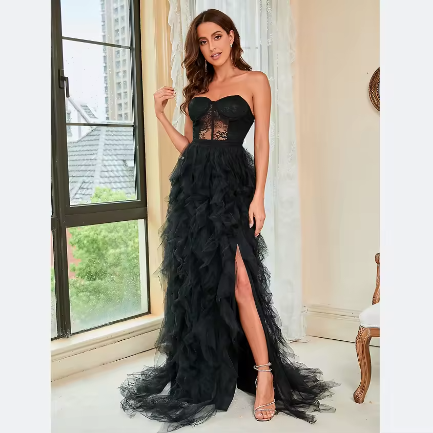 black gown