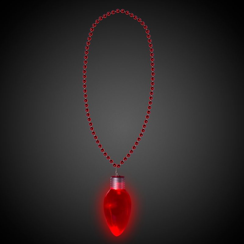christmas light bulb necklace