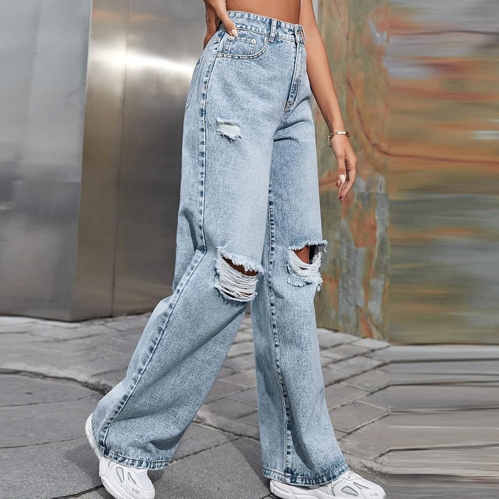 ripped baggy jeans