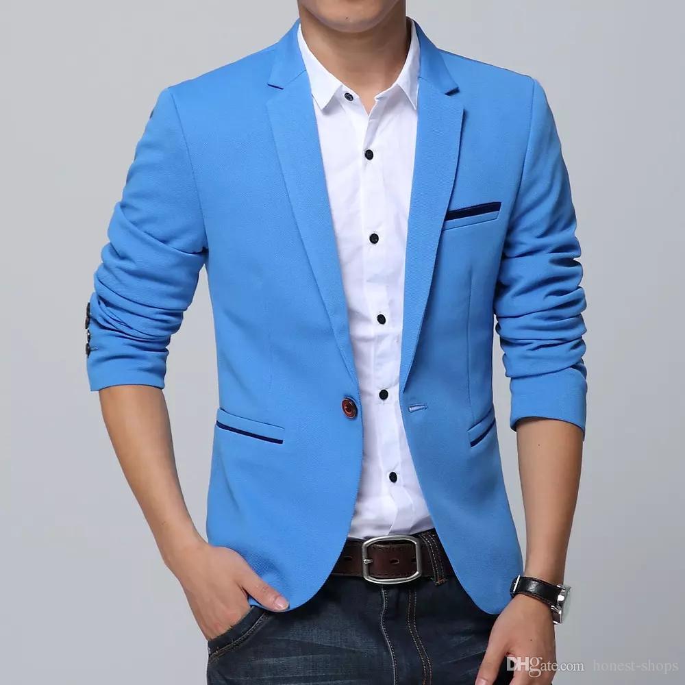 blue blazer outfit men