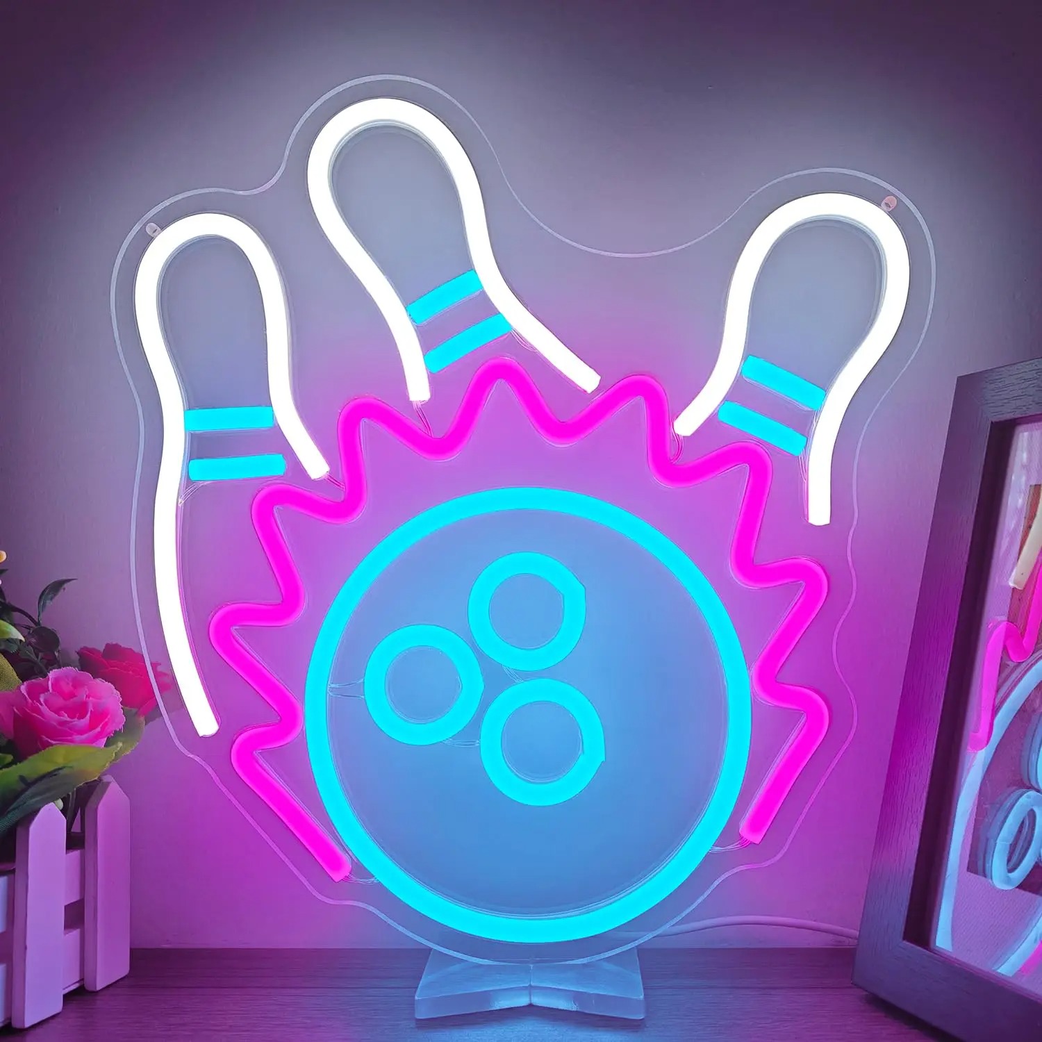 neon bowling