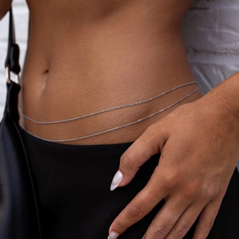 waist chain silver
