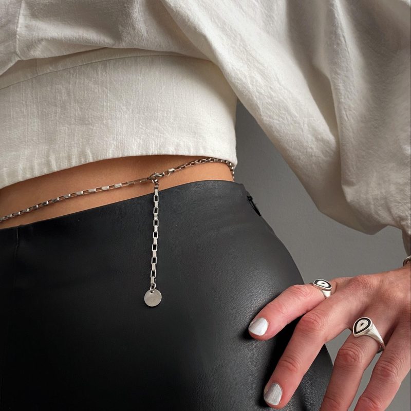 waist chain silver