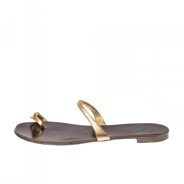 gold toe ring sandals