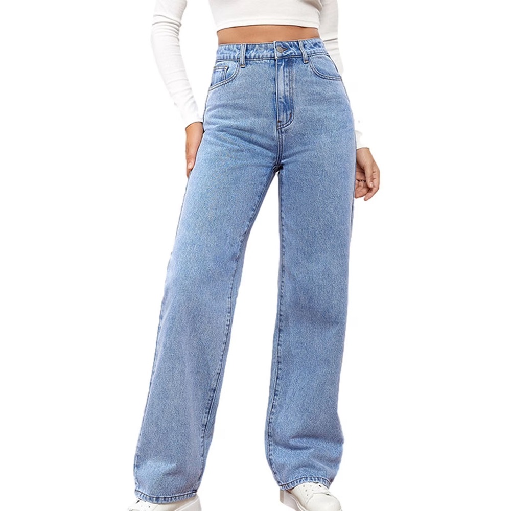 straight legged jeans