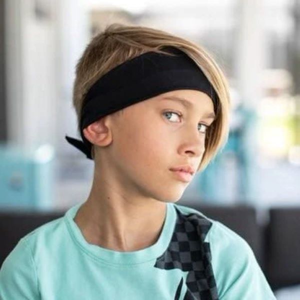boy headbands long hair