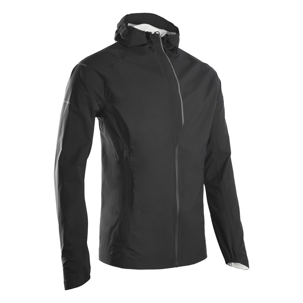 black rain jacket