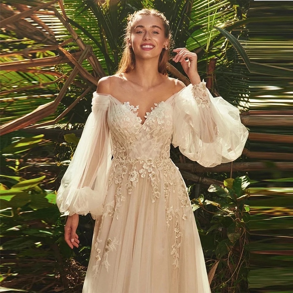 boho wedding gown