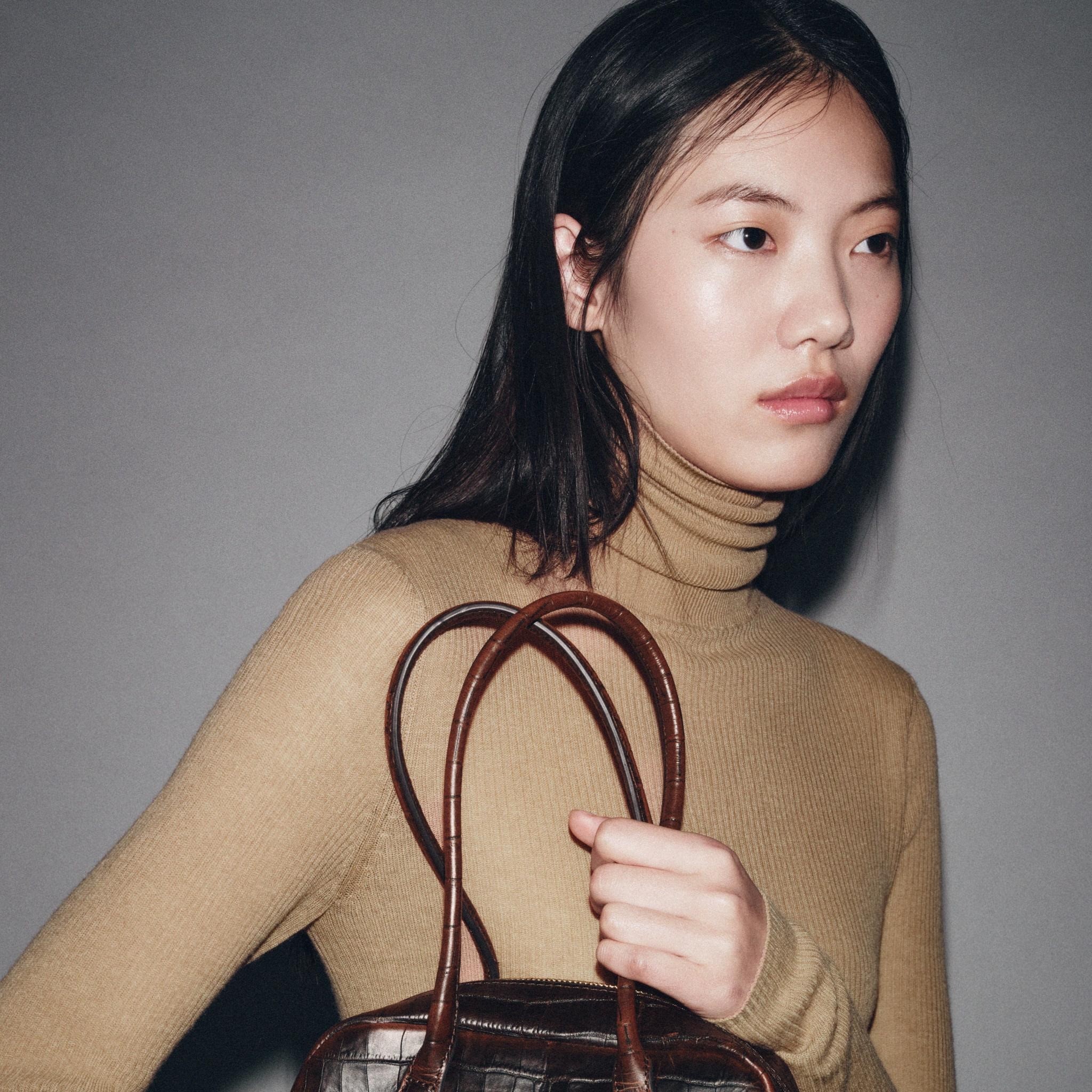 leather bowling bag