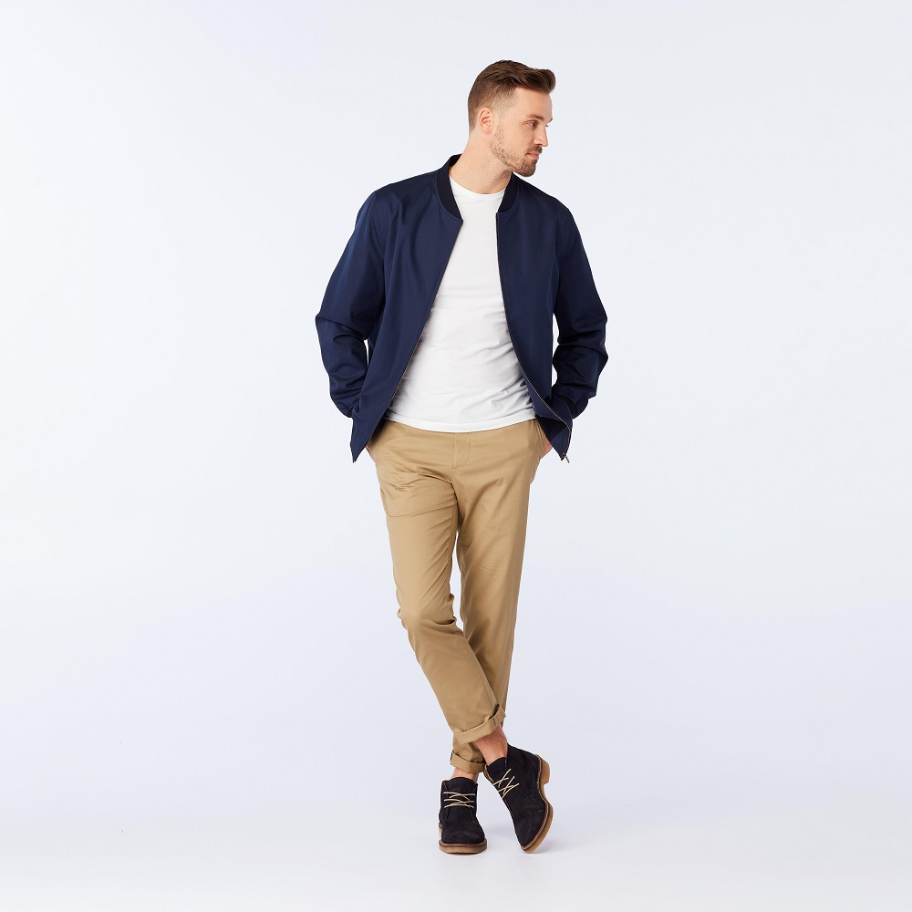 navy bomber jacket