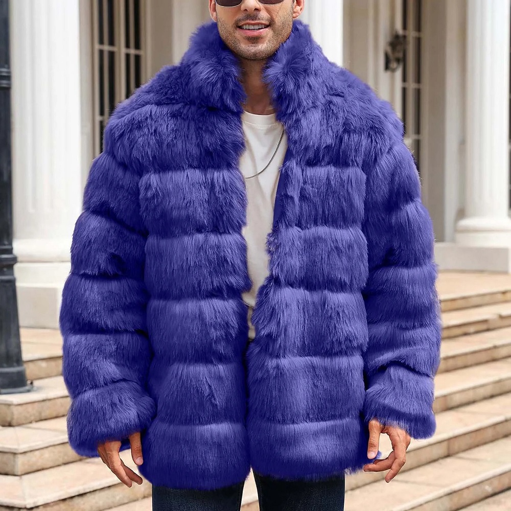 fluffy faux fur coat