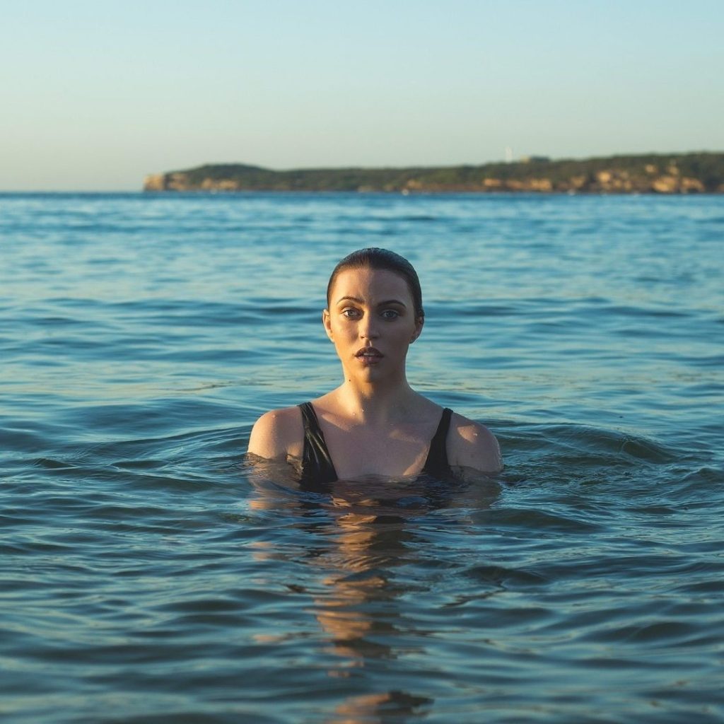 swimming in ocean