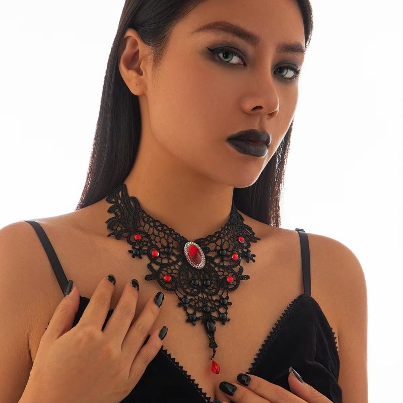 black lace choker