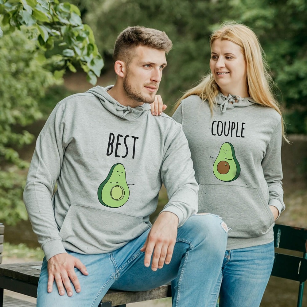 couple matching hoodies