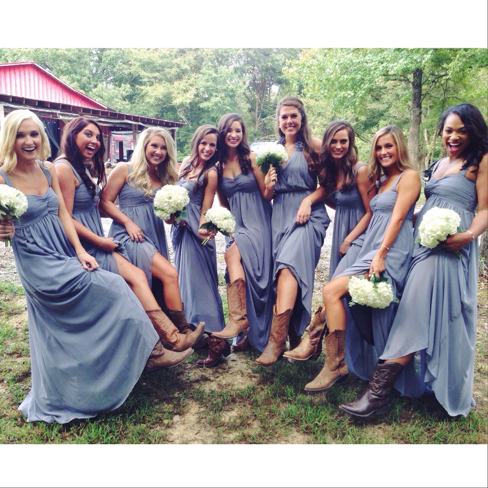 country formal dress with boots
