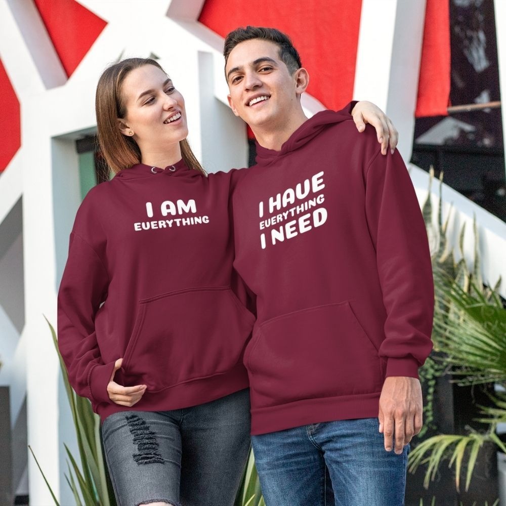 couple matching hoodies