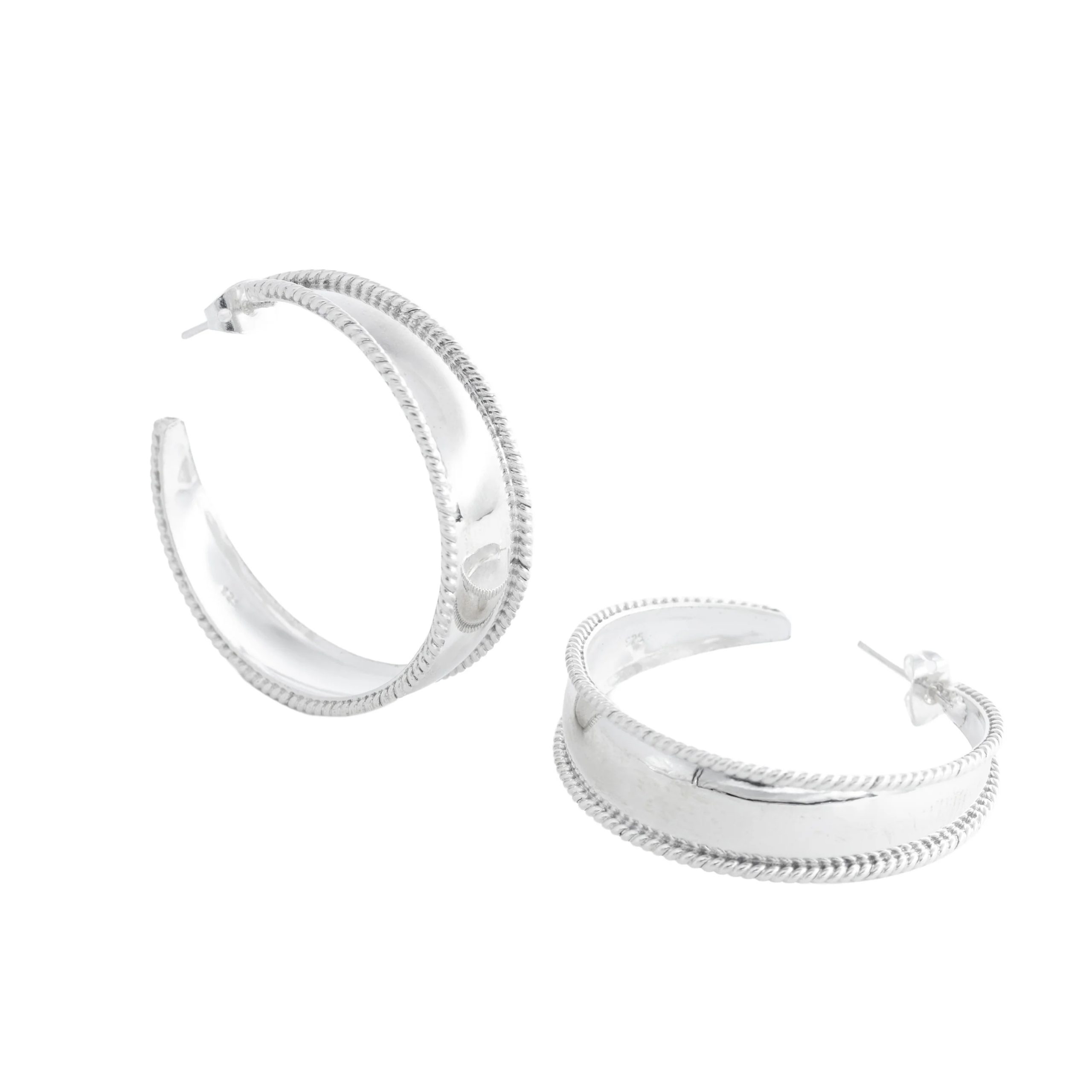 silver hoop earrings for women