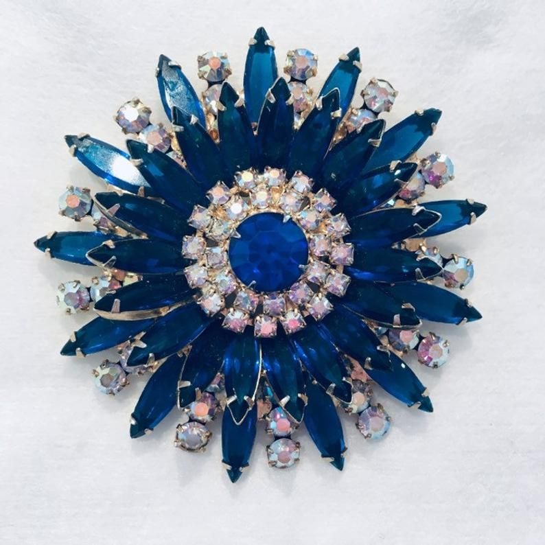 blue brooch