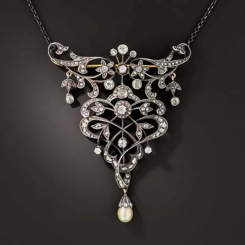 brooch necklace
