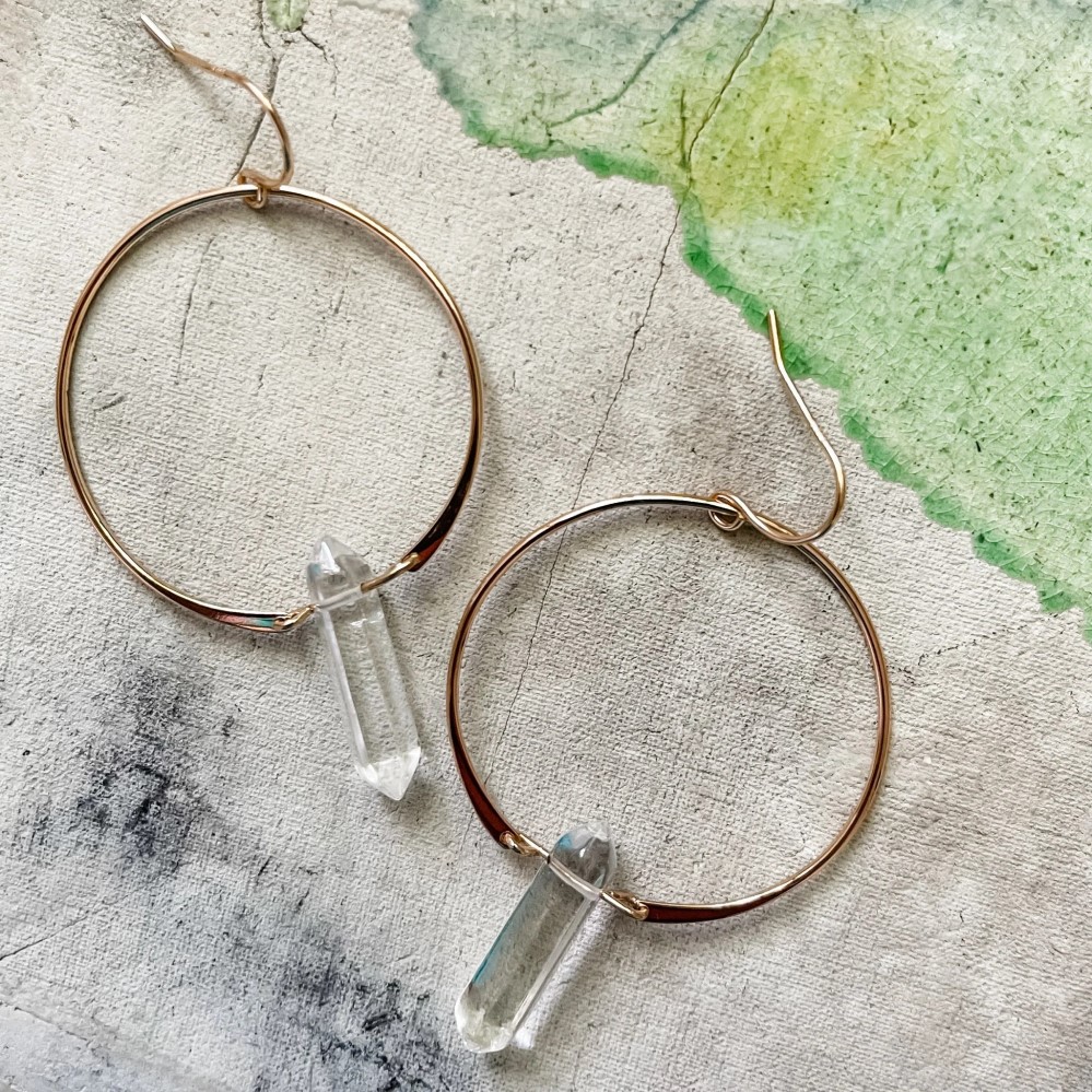 clear earrings