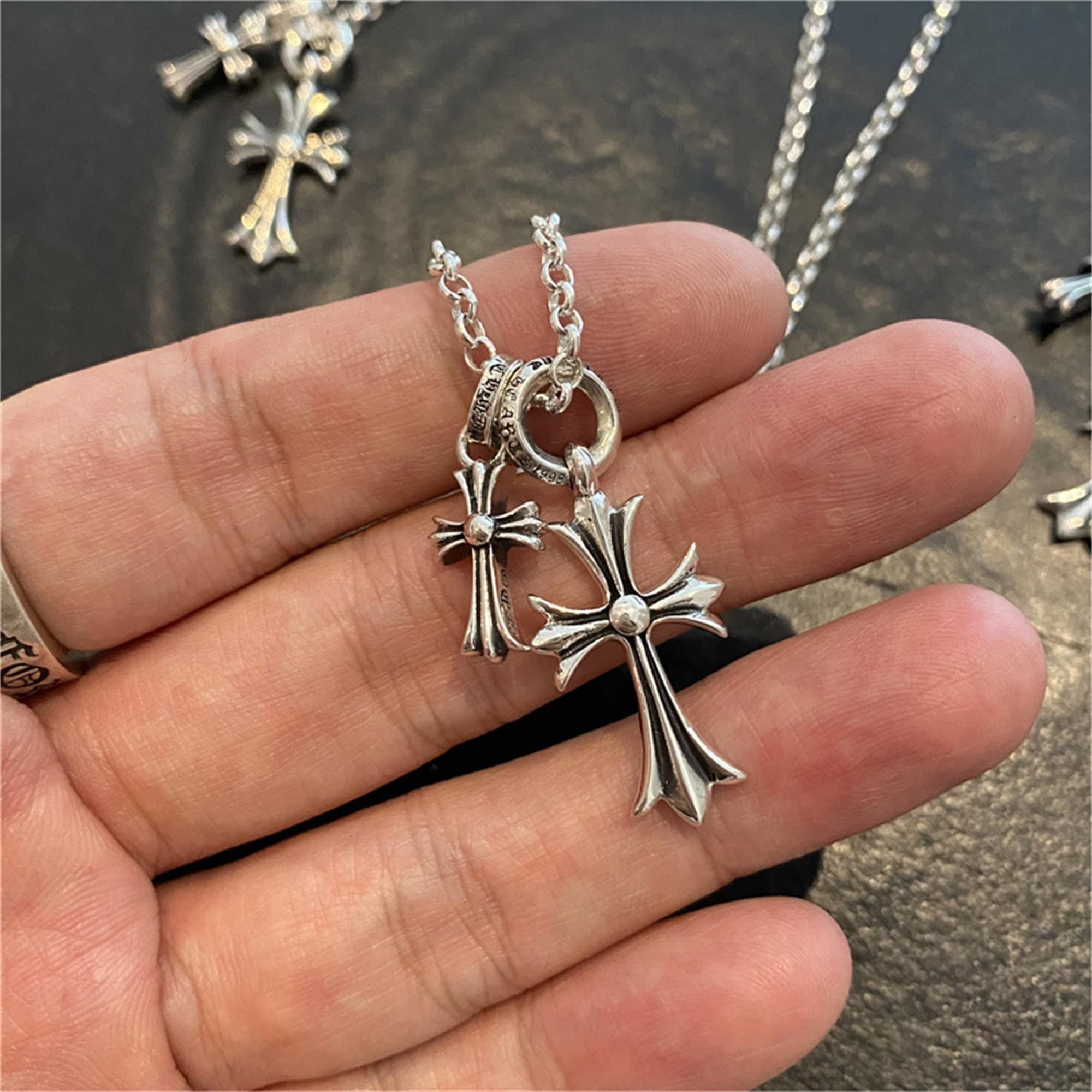 double cross pendant