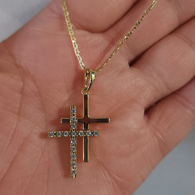 double cross pendant