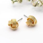 gold knot earrings