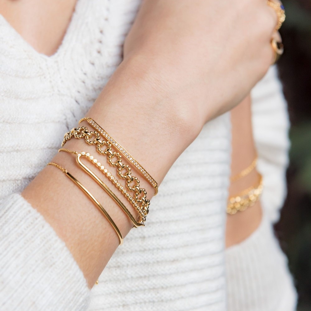 gold stacking bracelets