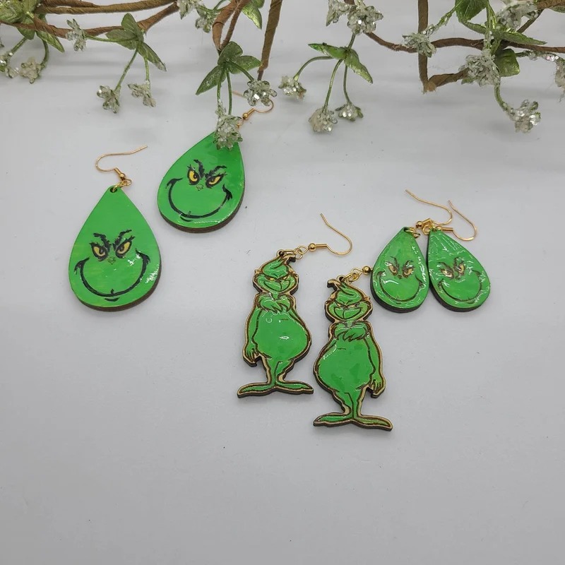 grinch earrings