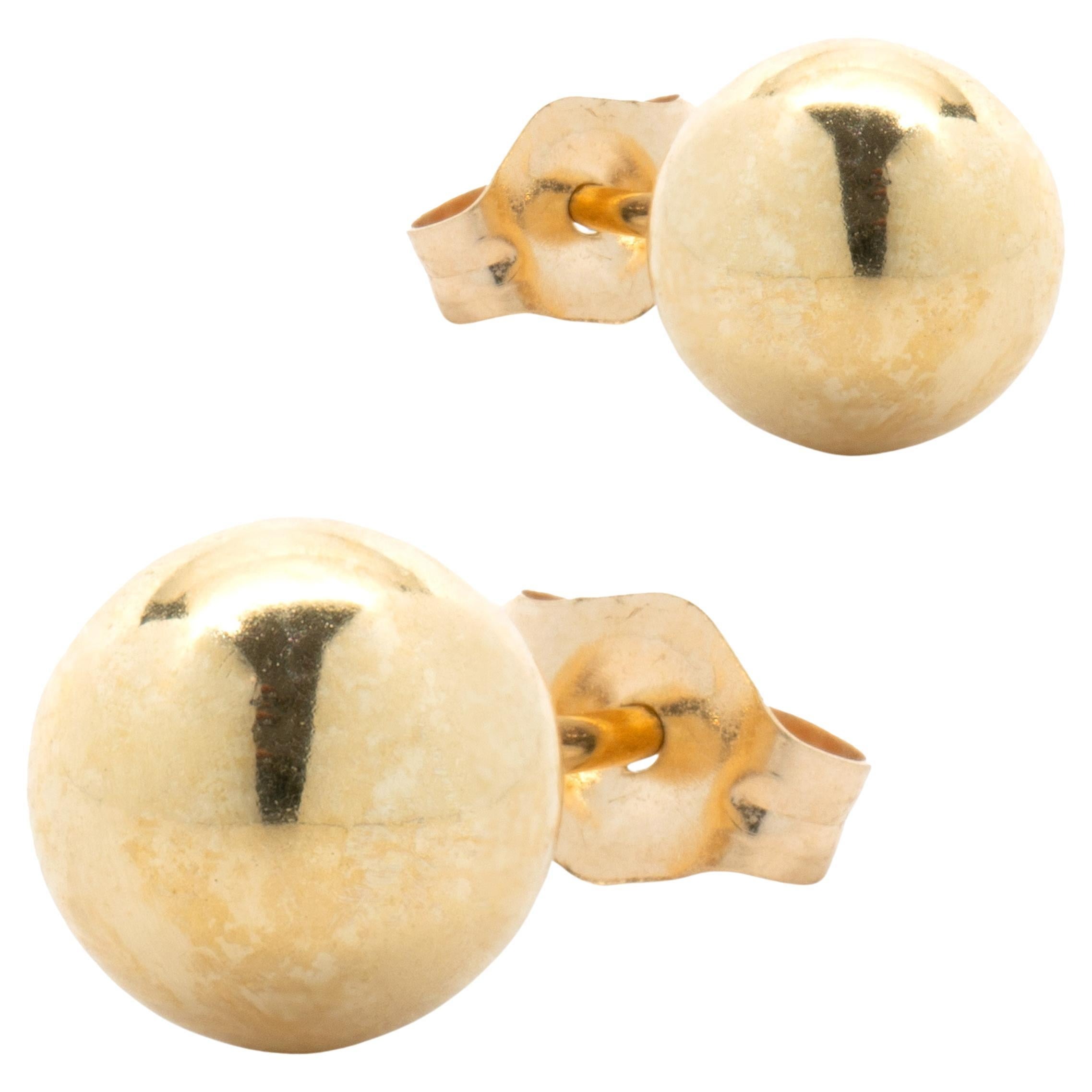 gold ball earrings