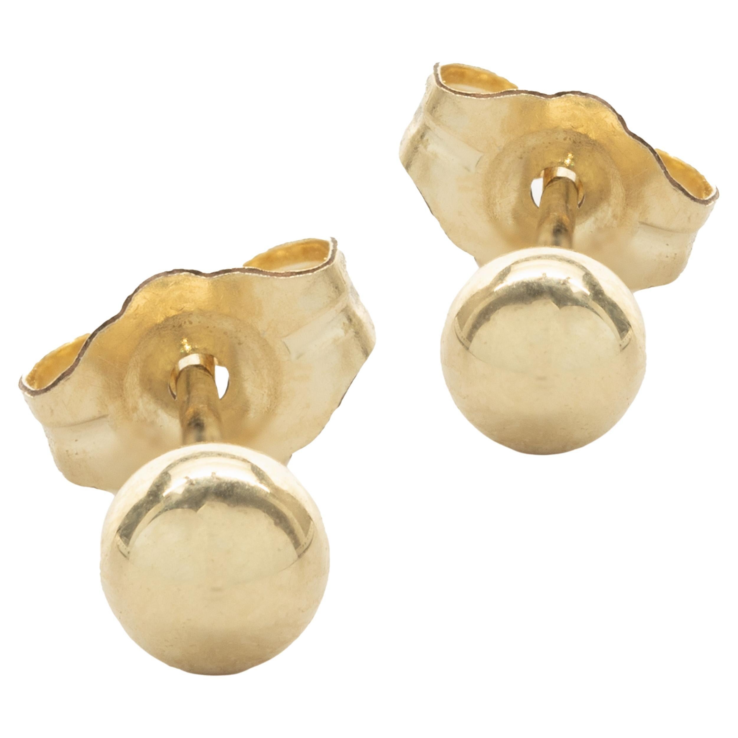 gold ball earrings