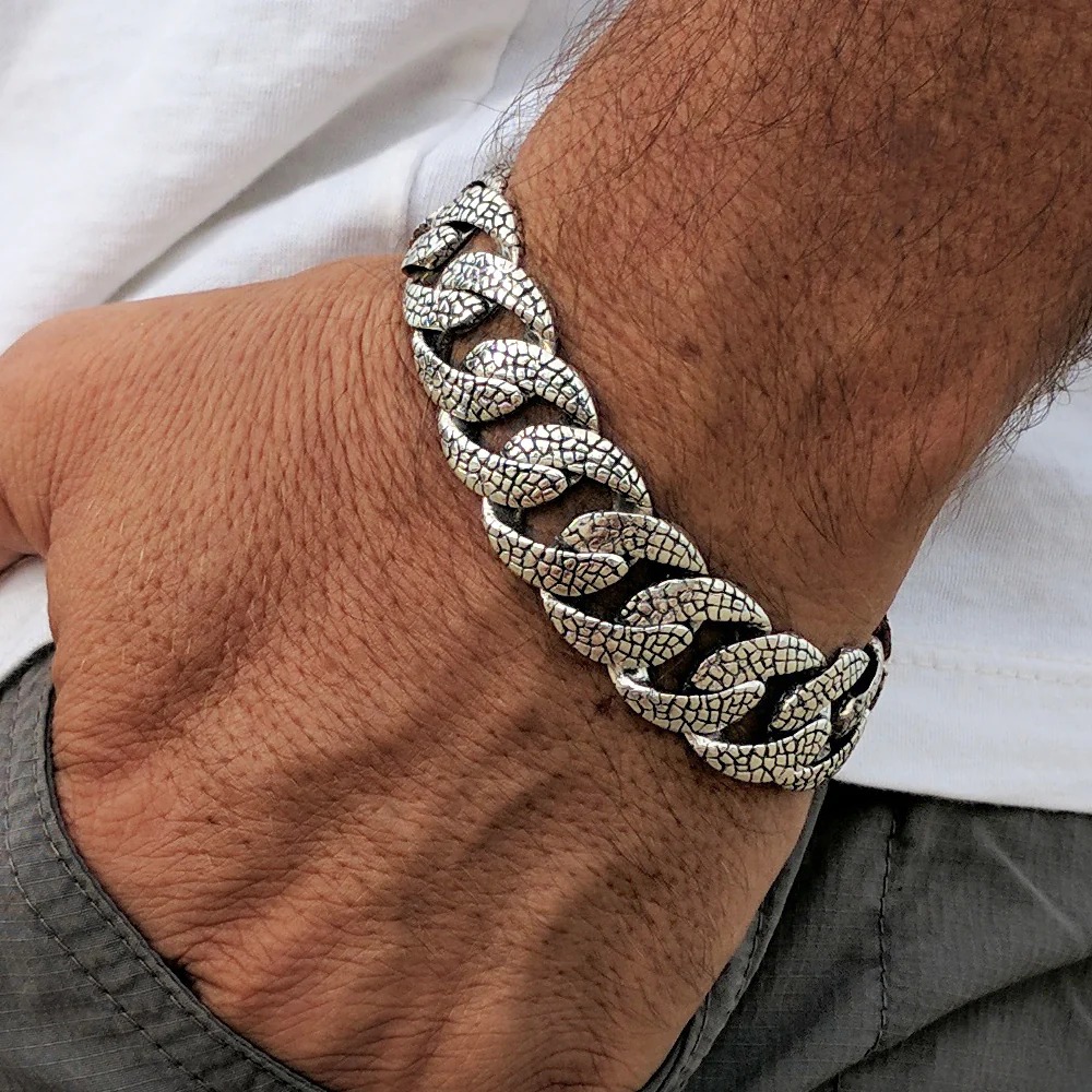 silver bracelets men