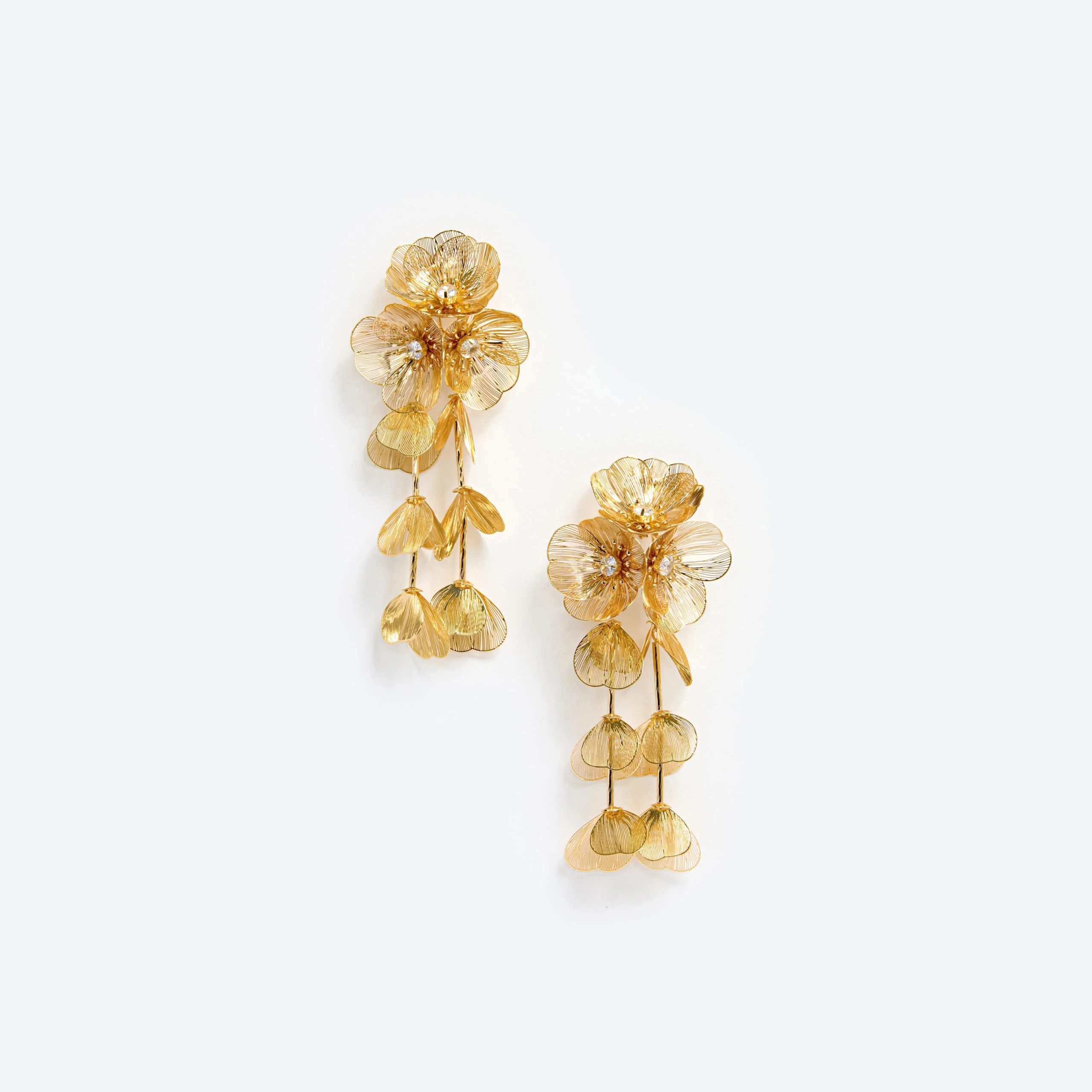Gold Flower Earrings