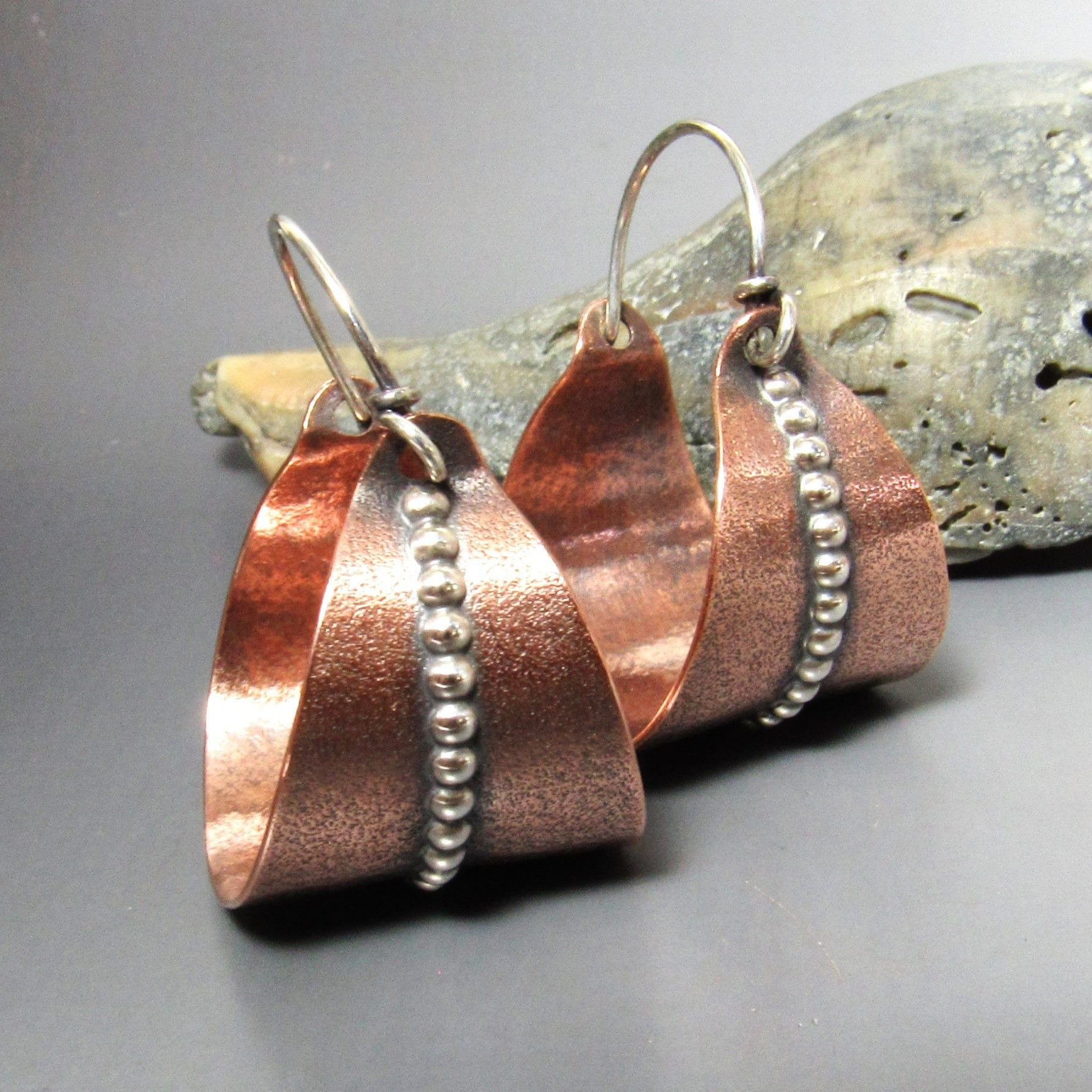 mixed metal earrings