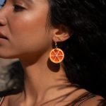 orange earrings