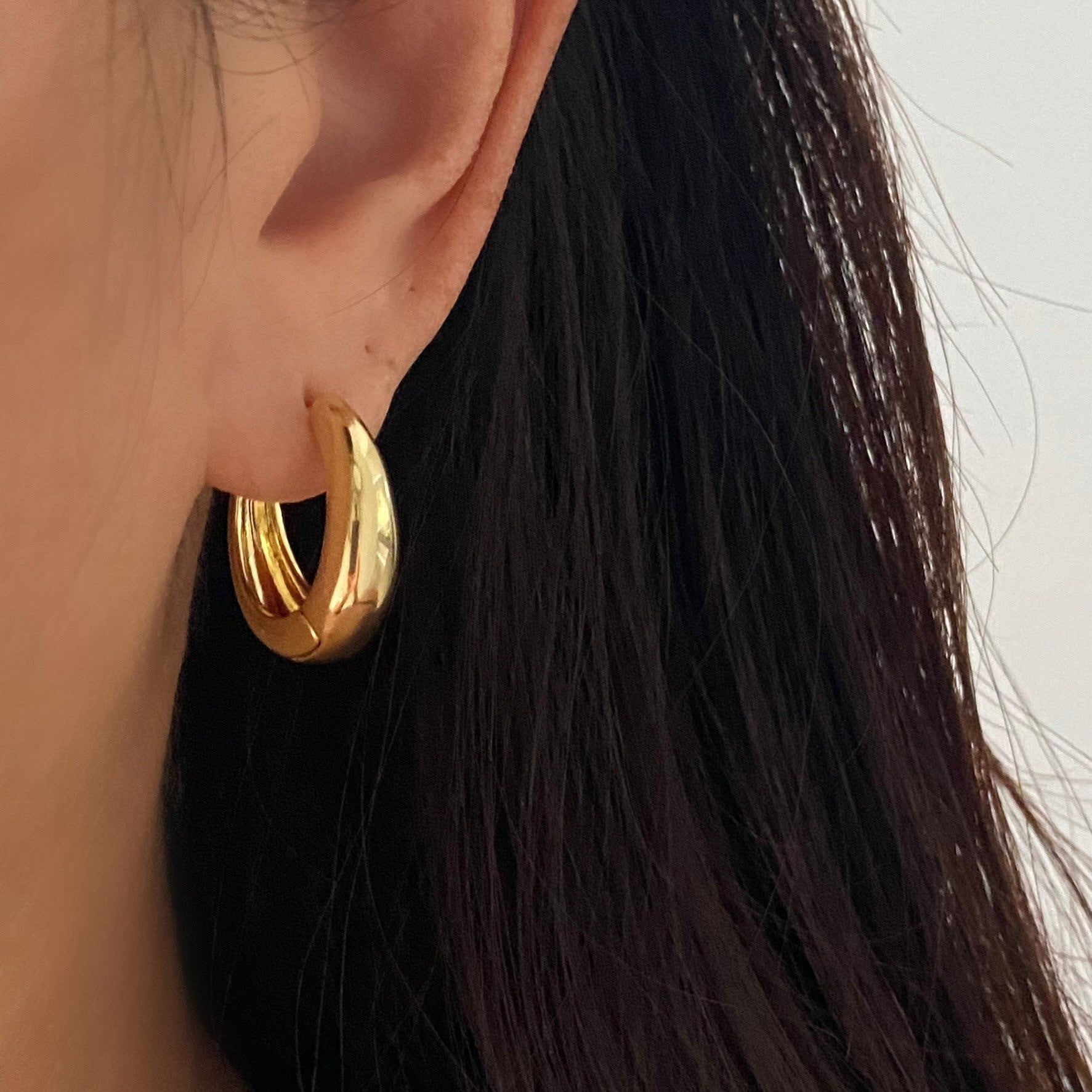 thick hoop earrings
