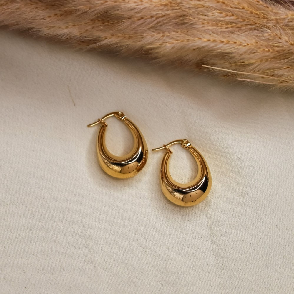 thick hoop earrings